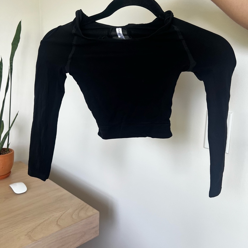 SPANX Black Long Sleeve Bodysuit